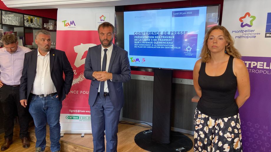 Avec les travaux de la ligne 5 du tram, la m�tropole veut faire sortir les voitures du c?ur de Montpellier