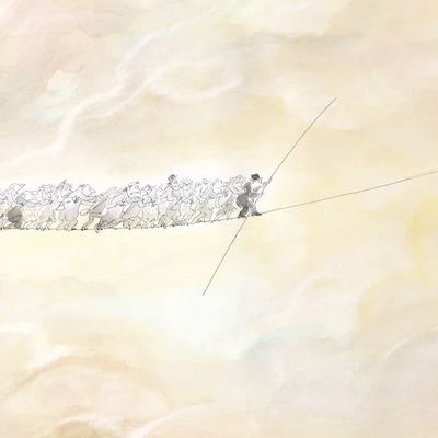 Détail, dessin de Sempé, publié dans l'album des "Hauts et des bas" (1970) & dans "100 dessins pour la liberté de la presse" de Reporters sans frontières (2019)