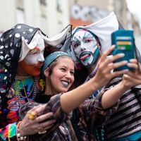 Des manifestants lors de la marche des fiertés en banlieue, à Saint-Denis (93) en 2019.