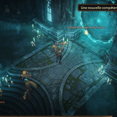 L'interface du jeu vidéo "Diablo Immortal" sur téléphones portables.