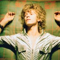 Le musicien, chanteur, auteur-compositeur-interprète et acteur David Bowie en 1969