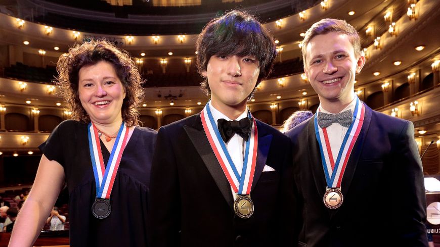 Anna Geniushene, Yunchan Lim et Dmytro Choni