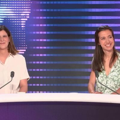 Clara Chappaz et Julie Ranty, la directrice de la mission French Tech et la directrice générale de Viva Technology étaient les invitées du "8h30 franceinfo", samedi 18 juin 2022.