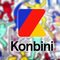 Logo de Konbini sur l'œuvre "We The Youth" de Keith Haring