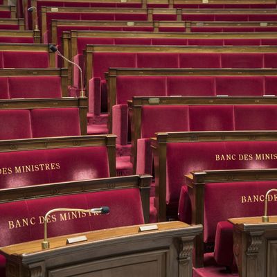 Photo prise dans l'hémicycle de l'Assemblée Nationale en 2018.