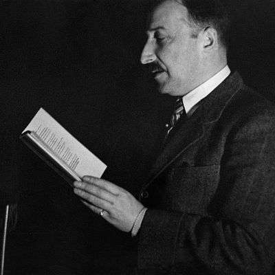 Stefan Zweig (écrivain) lors d'une lecture