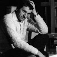 Iannis Xenakis dans son atelier (1967) / Collection famille Iannis Xenakis - Photo : Adelmann