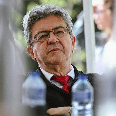 Le chef de file de La France insoumise à Villeurbanne (Rhône), le 4 juin 2022.