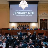 Vue générale de l'audience du comité spécial de la Chambre pour enquêter sur l'attaque du 6 janvier contre le Capitole des États-Unis