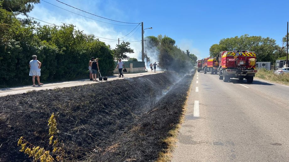 Le feu de v�g�taux � Manduel est fix�