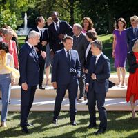 Le nouveau gouvernement composé autour de la Première ministre, Elisabeth Borne, dans les jardins de l'Elysée le 4 juillet 2022