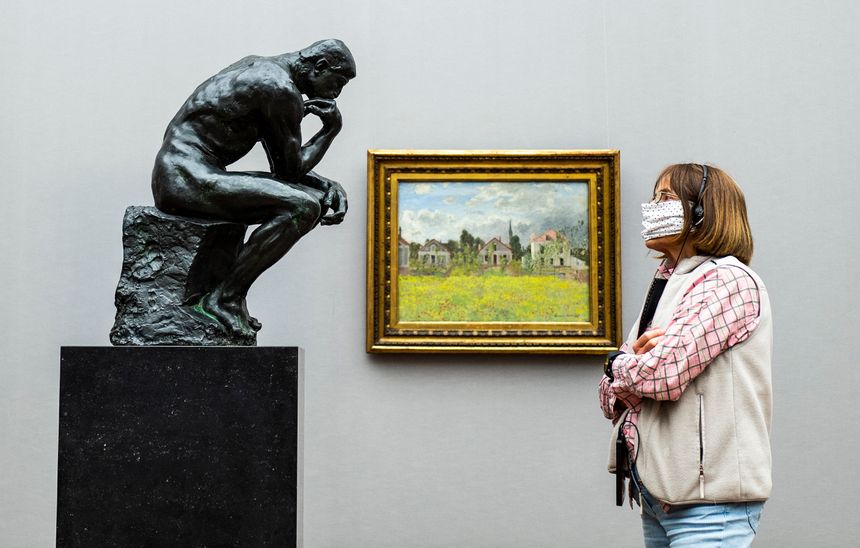 Le Penseur exposé à la Alte Nationalgalerie, à Berlin, en mai 2020.
