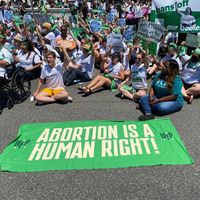 Manifestation du 30 juin 2022 à Washington pour la défense du droit à l'avortement