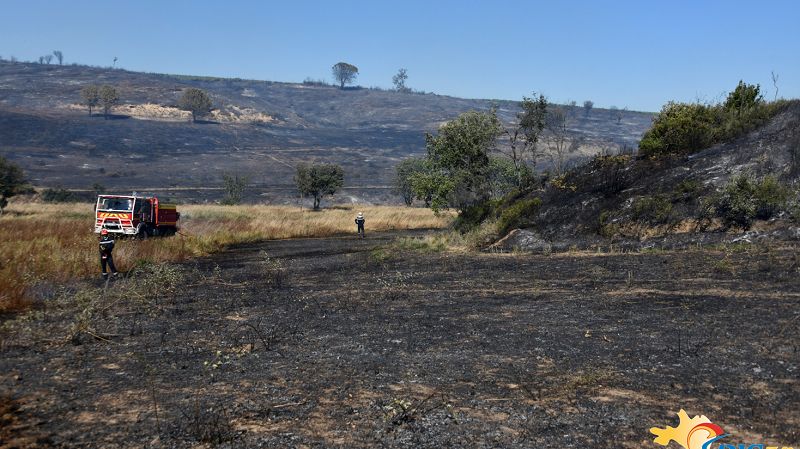 Incendie de Bordezac : les photos des sapeurs-pompiers du Gard