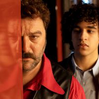 Denis Ménochet, Khalil Ben Gharbia et Stefan Crepon dans "Peter Von Kant" de François Ozon