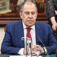 Le chef de la diplomatie russe Serguei Lavrov lors d'un déplacement au Vietnam